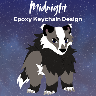 Midnight Epoxy Keychain