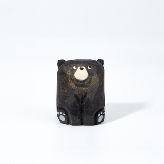 Kuro Carved Wooden Black Bear