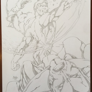 Green Lantern/Sinestro 11 x 17 (Original)