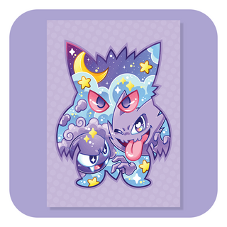 Magical SIlhouette Gengar A4 Print