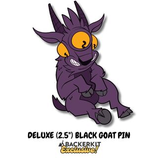 Black Goat Deluxe (2.5") Enamel Pin