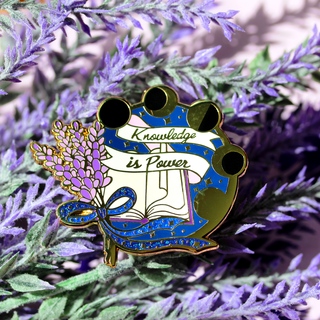 Knowledge is power enamel pin