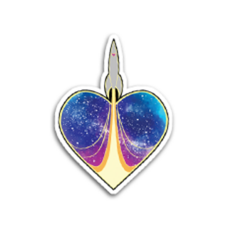 Rocket Heart Sticker