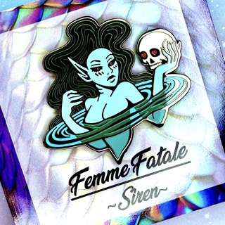 Blue Siren 2" pin