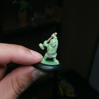 (Metal) Halfling Militia with Two Handed Weapon