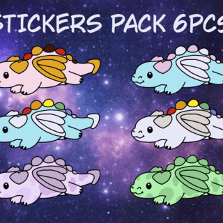 Blind bag stickers bundle 6pcs