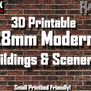 28mm Modern Buildings & Scenery - OpenLOCK - 3D Printable  - Main Pledge