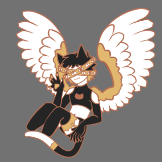 Nyaa-angel eneamel pin