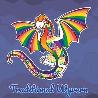 Traditional Pride Wyvern Enamel Pin