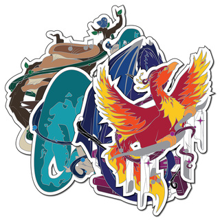 Mythical Bards Series 1 - Set of 4 Die Cut Stickers