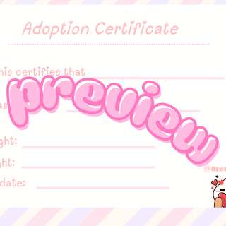 Adoption Certificate