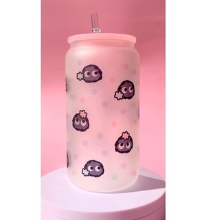 Glass Tumbler (pink lid) - Soot Sprites