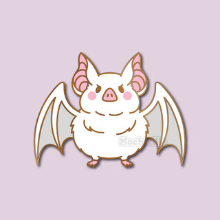 Chonky Bat Pin (White)