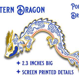 Chinese Porcelain Inspired Asian Dragon