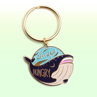 Keychain "Always Hungry" Blue Whale