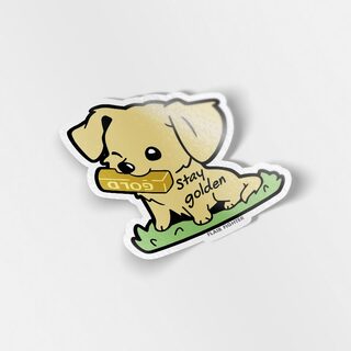 Vinyl Sticker "Stay Golden" Golden Retriever