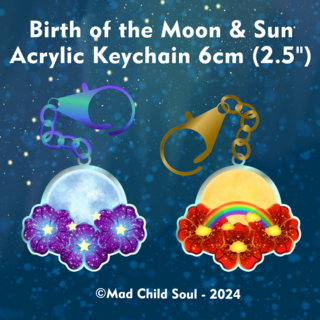 Birth of the Moon & Sun Keychain (acrylic)