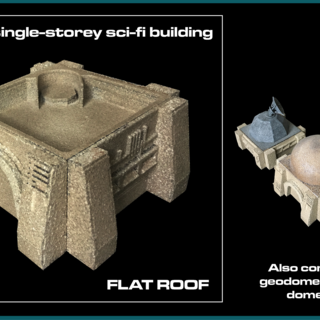 Square single-storey sci-fi building