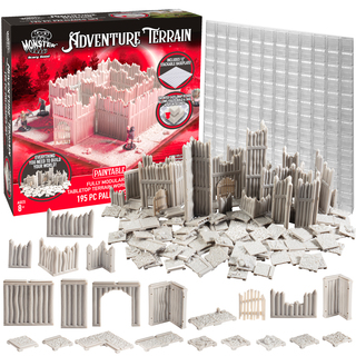 Monster Adventure Terrain 195pc Paintable Palisades Building Set