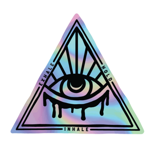 Holographic Reminder to Breathe Sticker