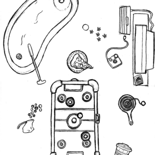 Garbage Day Neoprene Game Room Playmat (9.5 x 8.5 Inches)