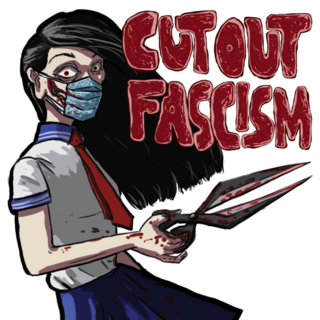 Cut Out Fascism sticker
