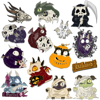 Haunted dragon sticker