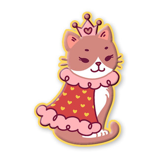 Cat's Gambit 1.5" Enamel Pin - Queen Aurelia