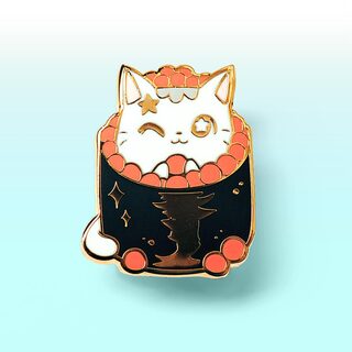 Enamel Pin Ikura Sushi Cat