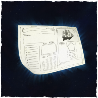 Illustrated Ship's Ledger Character Sheet