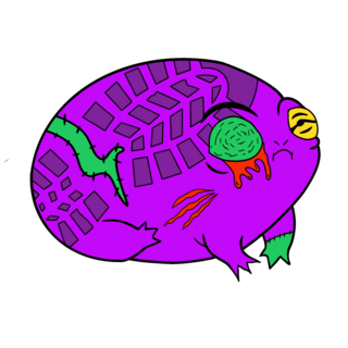 Zombie Frog Purple