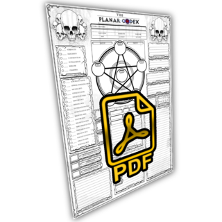 The Planar Codex Character Sheet (PDF only)