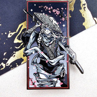 "Sakura Samurai" Enamel Pin (𝗦𝗸𝗲𝘁𝗰𝗵 𝗩𝗮𝗿𝗶𝗮𝗻𝘁)