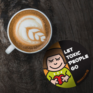 Toxic People paper coaster