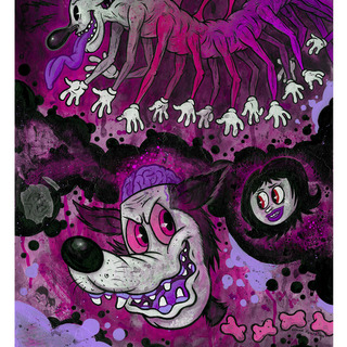 CENTEPEDE TERRORS IN PURPLE SDCC EXCLUSIVE 13X19 PRINT by Frank Forte