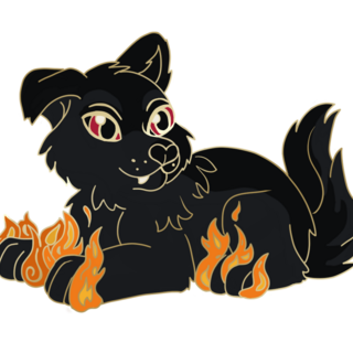 Black shuck puppy