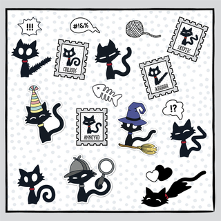 Noir Miaw Mystery Sticker Pack