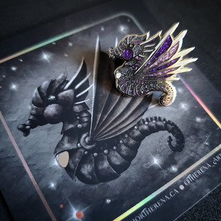 Mechanical sea dragon pin