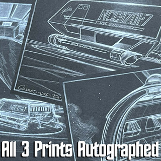 All three John Eaves Autographed Prints of the Galileo --