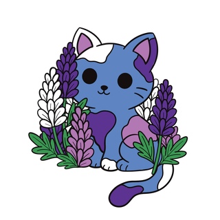 Lupine Kitty Pin