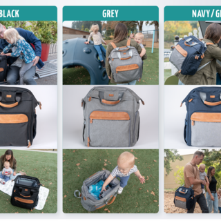 Quilbie SpringEase™ Diaper Bag - Choose Your Color