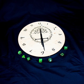 Tree of Gondor and Andúril clock 12"