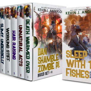 Complete Dan Shamble trade paperback set—zombie P.I. Apocalypse!