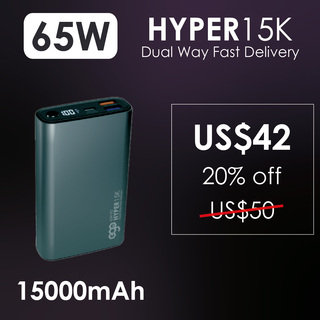 EGO Hyper15K 15000mAh 65W PD Powerbank