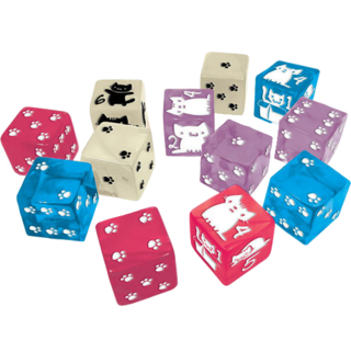 Kitten d6 Dice Set (Colors may vary)