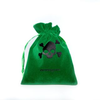 Green Satin lined Velvet bag