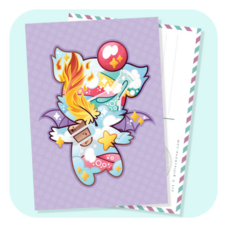 Magical Silhouette Moogle Postcard