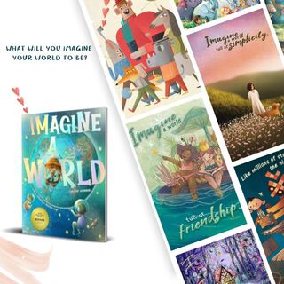 1 Hardcover Imagine A World Full of Wonder 8.5"x11" (with holographic foil)