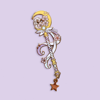 Sakura Moonlight Staff Pin