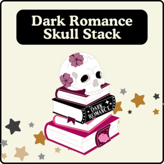 Dark Romance Skull Stack Pin